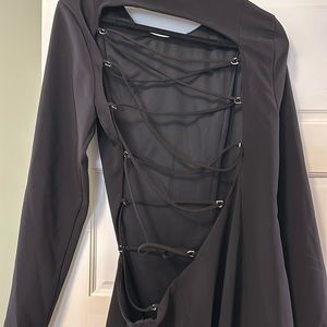 Asymmetrical Black Zara Mini Dress